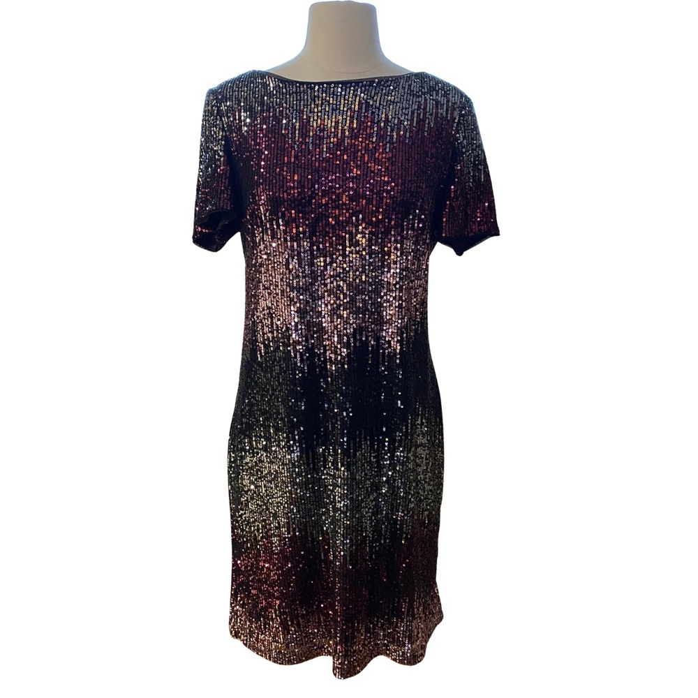 R & M Richards Ombré Sequin dress size 16